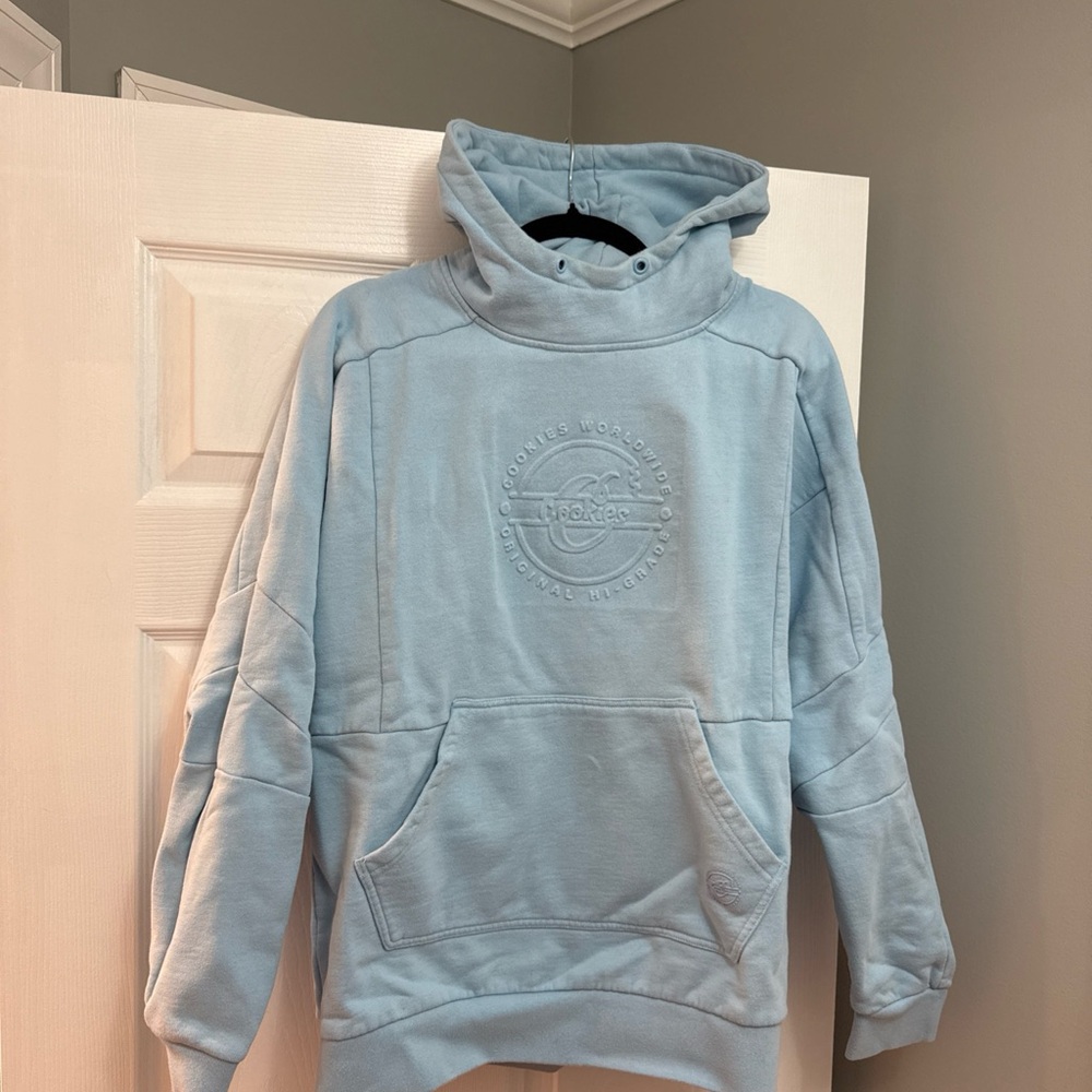 Cookies Powder Blue Pullover Hoodie Size Large